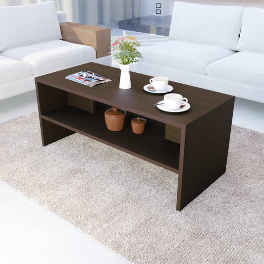 Mocha Coffee Table with Storage (Matte Finish)