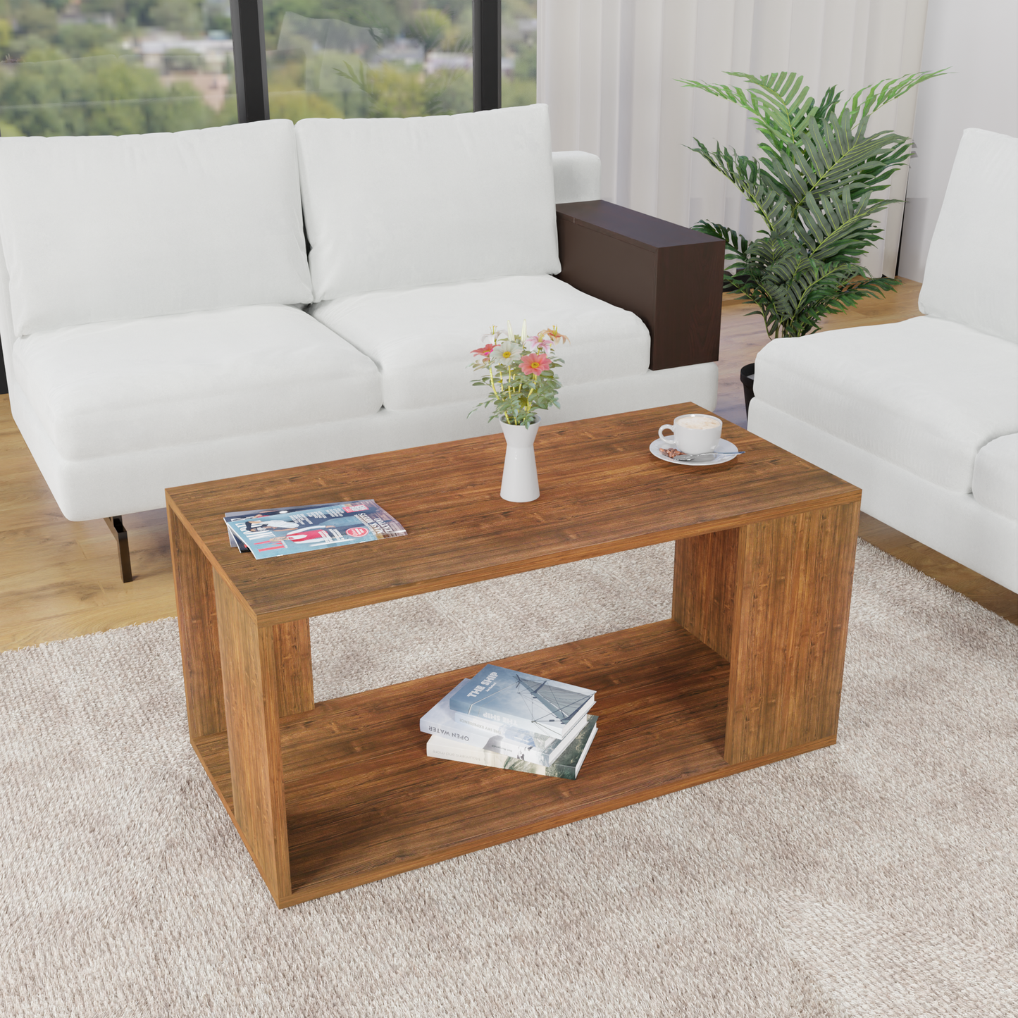 Carrera Coffee Table with Storage (Matte Finish)